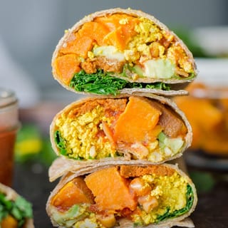 Mushroom Sweet Potato Burrito